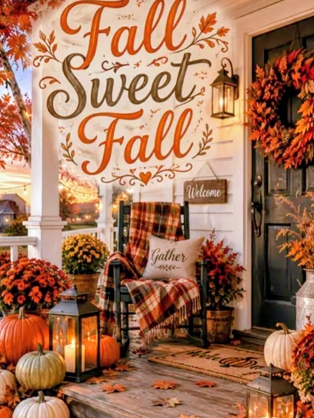 Fall Sweet Fall Wall Decor Sign - 8x10 Print